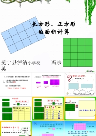 人教2011版小学数学三年级长方形、正方形面积的计算-(5)