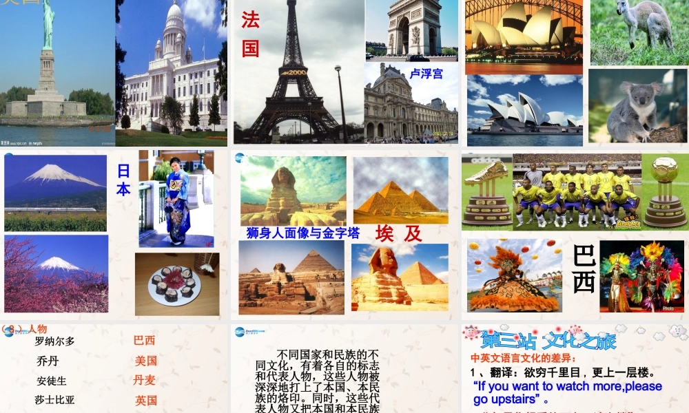 八年级政治上册 第三单元 第五课 第一框 世界文化之旅课件 新人教版 课件