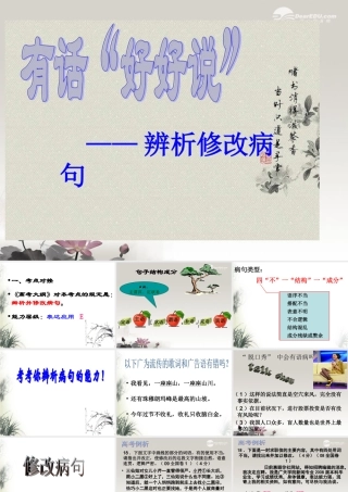 中学高考语文复习(修改病句)课件