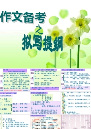 高考语文作文备考之拟写提纲