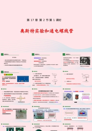 九年级物理全册 172 电流的磁场(第1课时)课件(新版)沪科版 课件