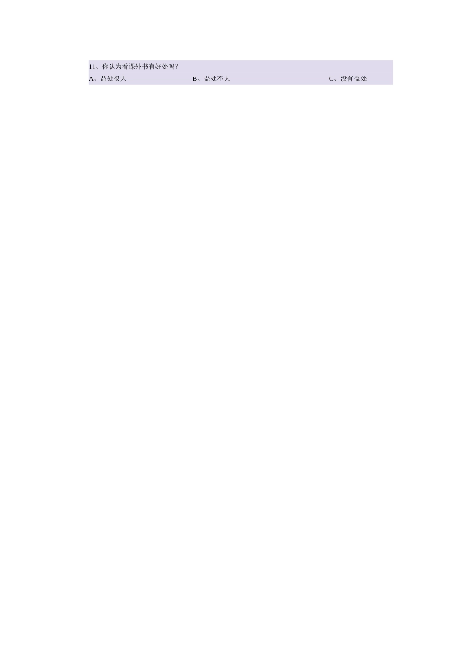 七年级学生课外阅读情况统计调查表_第2页