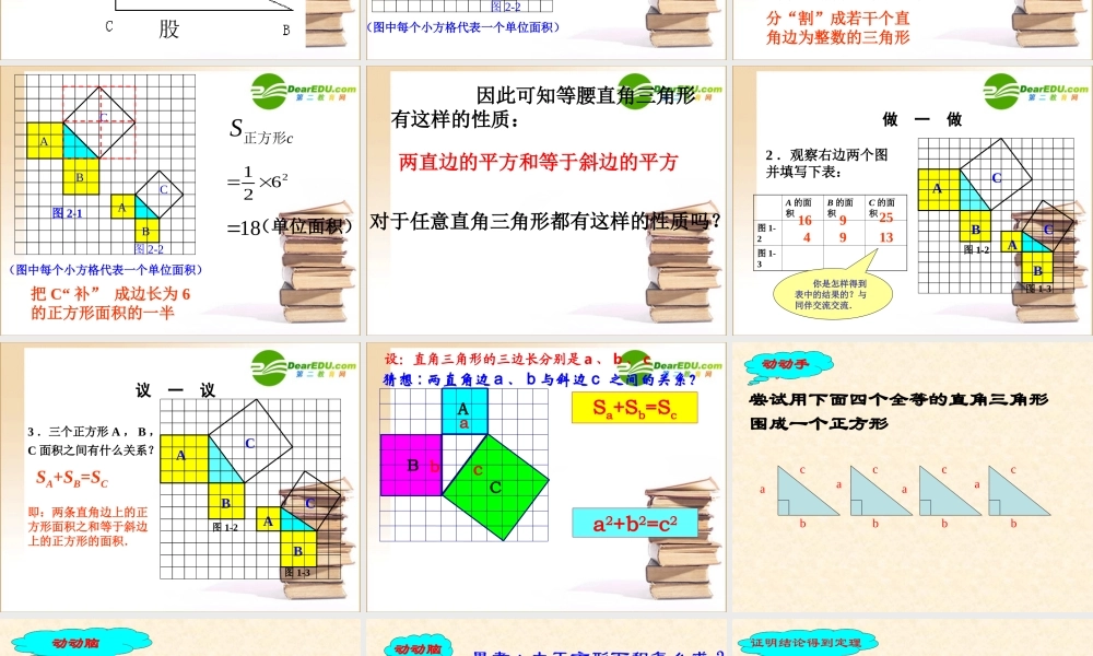 八年级数学勾股定理 一课时课件人教版 课件