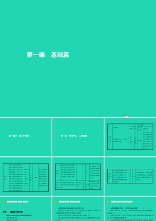 中考政治 第一编 基础篇 第一部分 成长中的我 第1讲 学会学习 认识自我课件