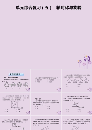 七年级数学下册 第5章(轴对称与旋转)单元综合复习(五)轴对称与旋转习题课件 (新版)湘教版 课件