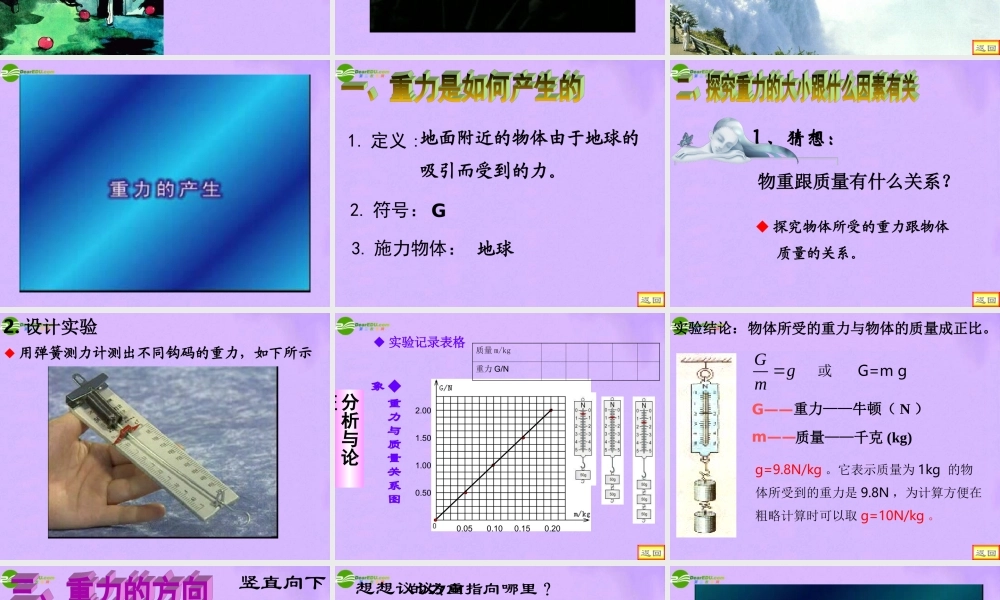 九年级物理 第十三章第二节重力课件 人教新课标版 课件