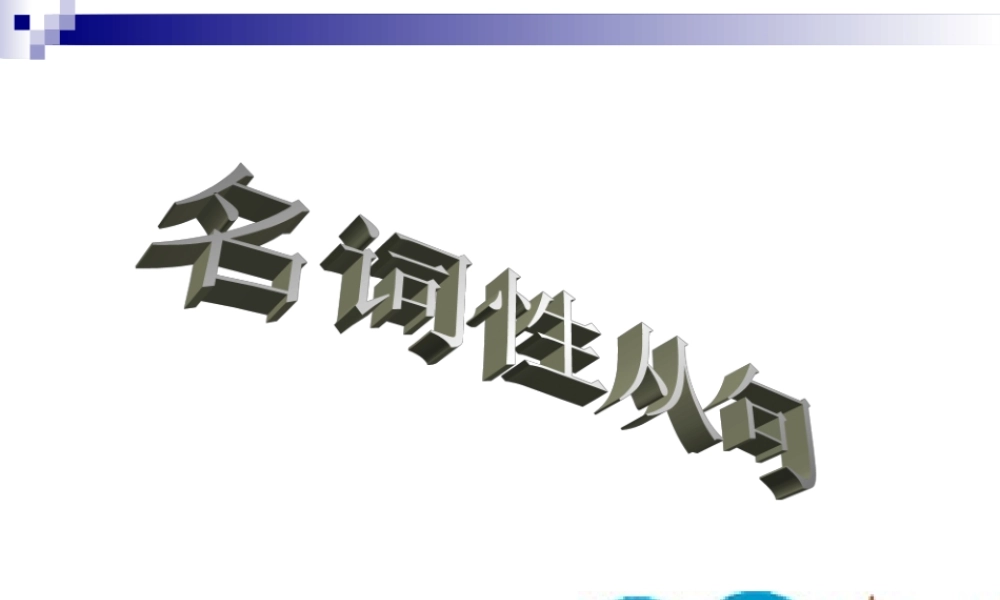 名词性从句1grammar