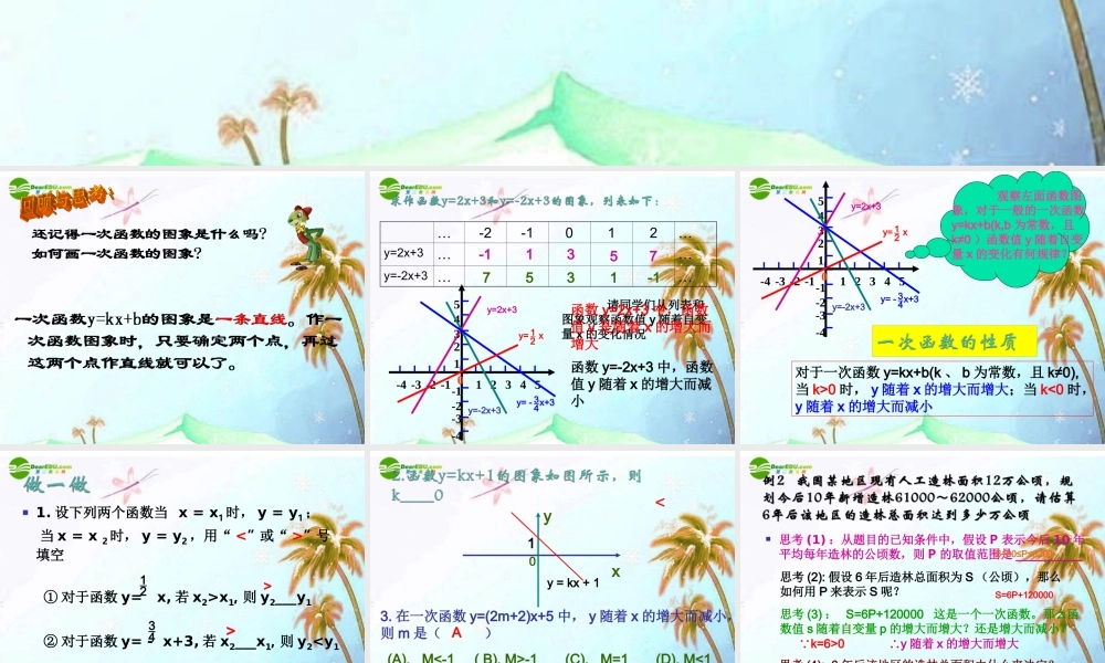 八年级数学上册 7.4一次函数的图象第二课时课件 浙教版 课件