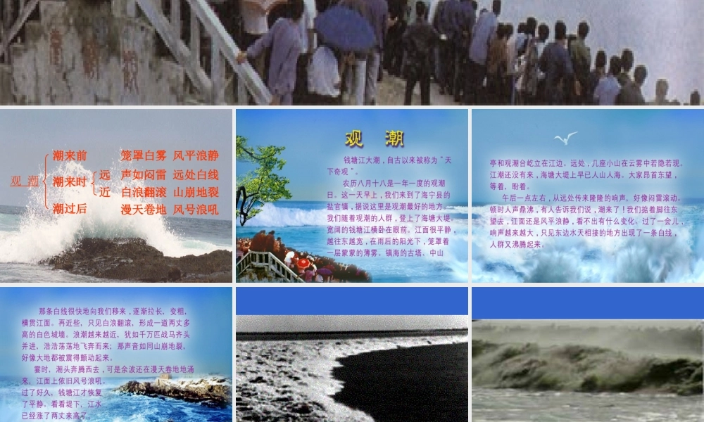 观潮课件(小学语文四年级课件)