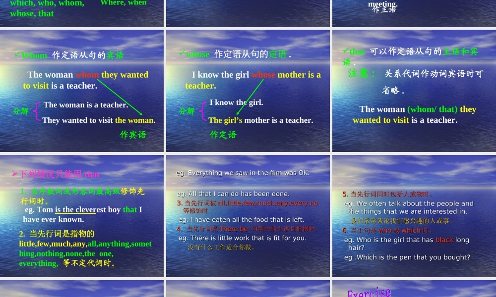 初中英语定语从句课件3