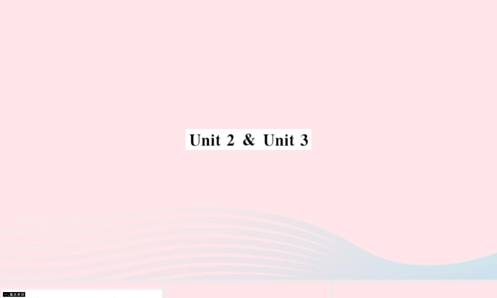 七年级英语上册 Module 4 Healthy food Unit 2 Unit 3(小册子)课件 (新版)外研版 课件