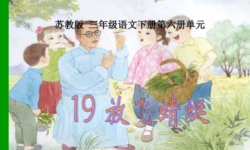 课件《19放飞蜻蜓》