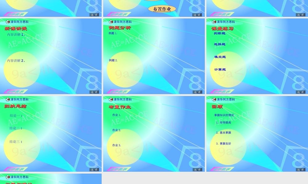 初中数学教师PPT模板(课堂演示文稿) (2)