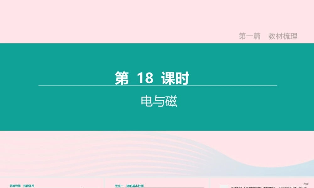 山西省中考物理(电与磁)专题复习课件