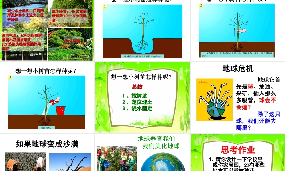 《我们去植树》教学课件