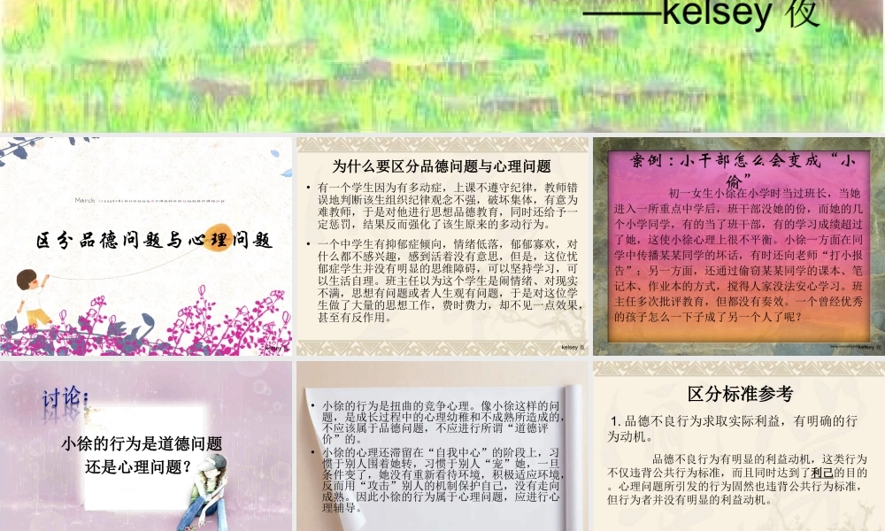 班主任心理辅导技巧-区分品德问题与心理问题