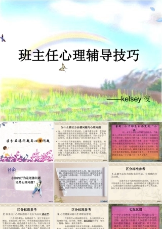 班主任心理辅导技巧-区分品德问题与心理问题