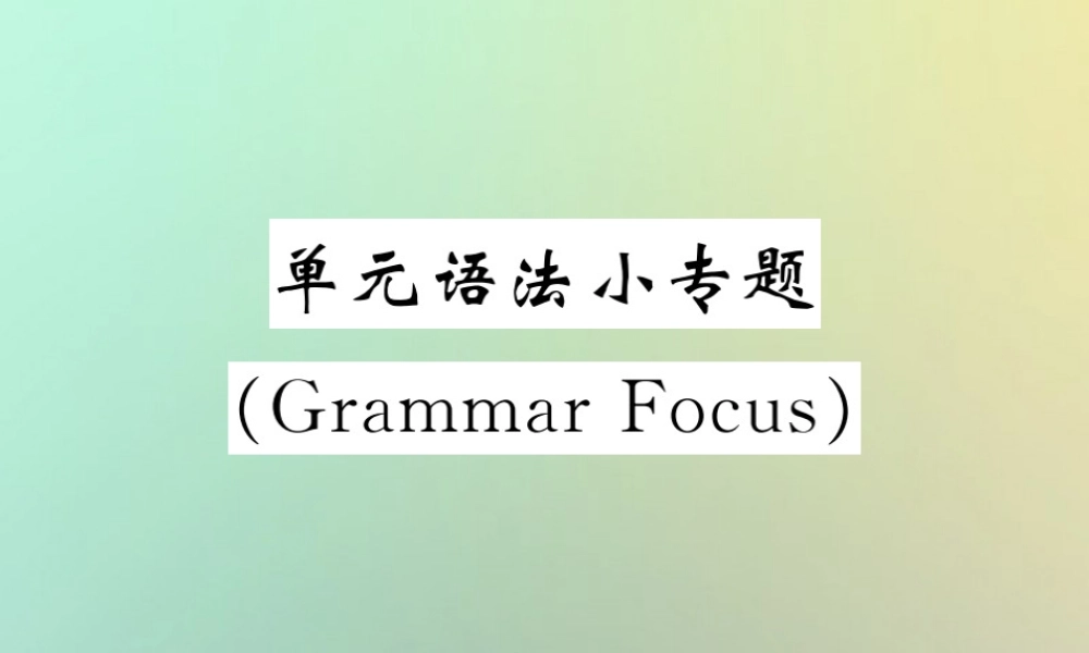九年级英语全册 Unit 6 When was it invented单元语法小专题(Grammar Focus)课件 (新版)人教新目标版 课件