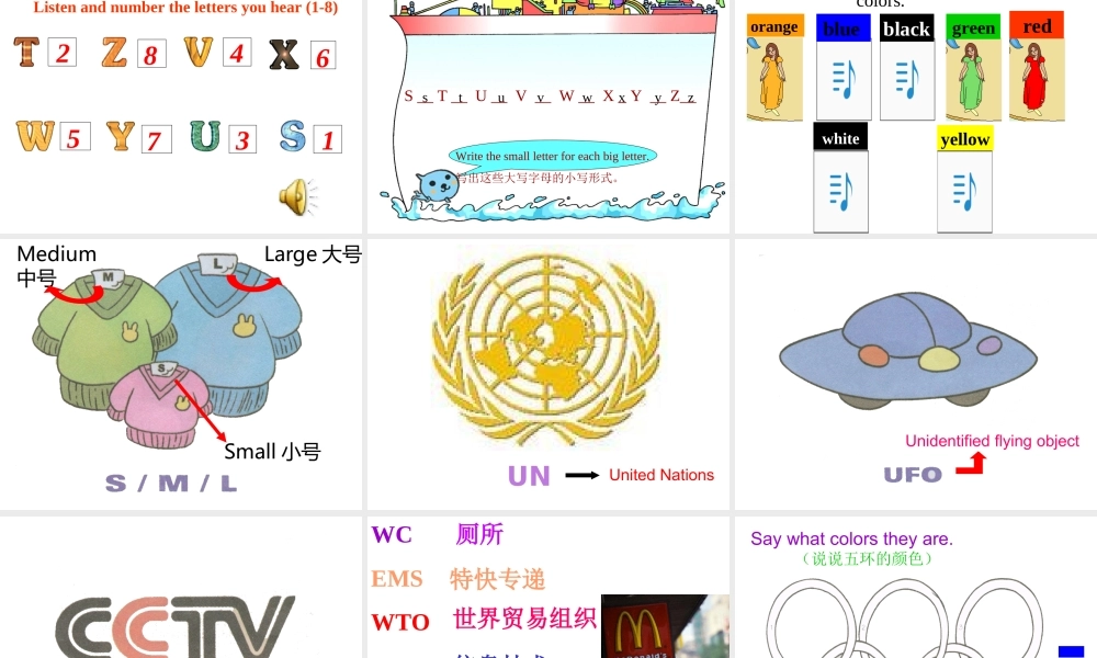 七年级英语上册 预备单元第三单元课件 人教新目标版 课件