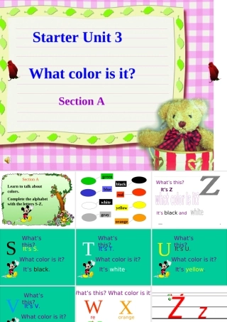 七年级英语上册 预备单元第三单元课件 人教新目标版 课件