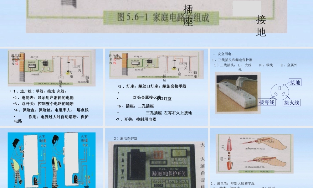 九年级科学上册 家庭电路课件2 浙教版 课件