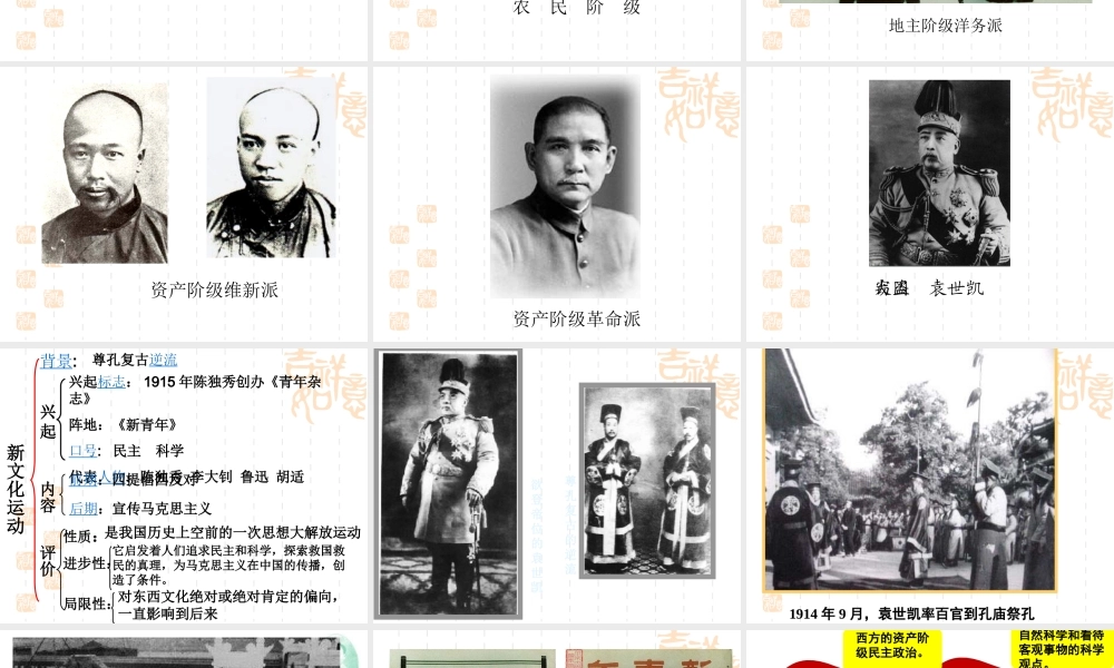 八年级历史上册 2.9(新文化运动)课件 人教新课标版 课件