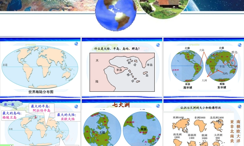 大洲和大洋上课课件