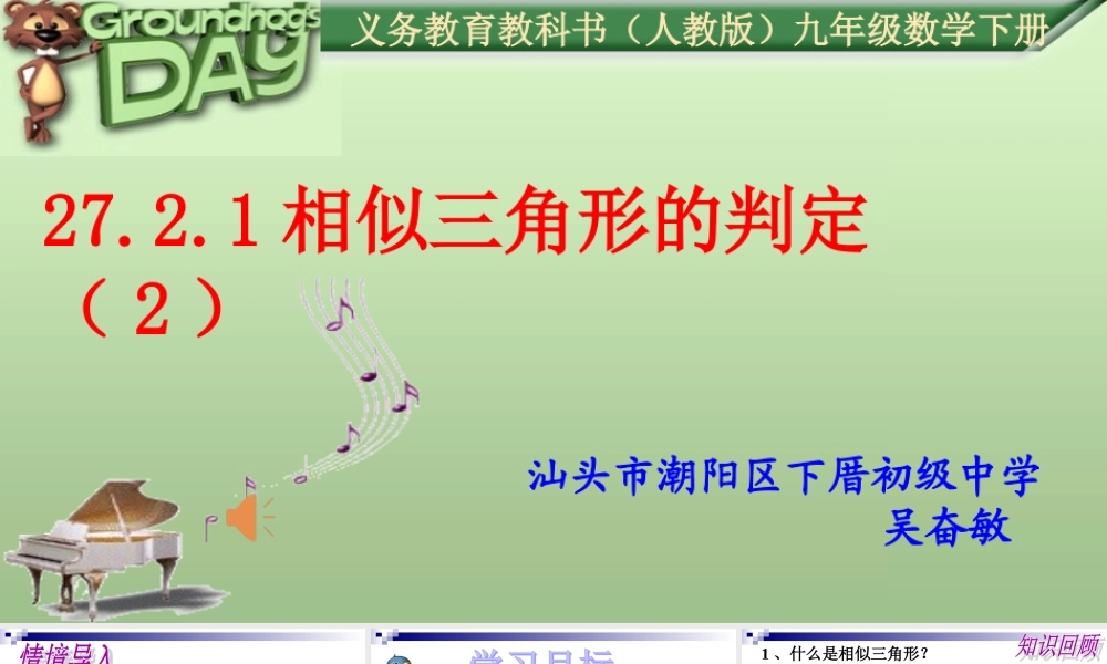 27.2.1相似三角形的判定-(4)