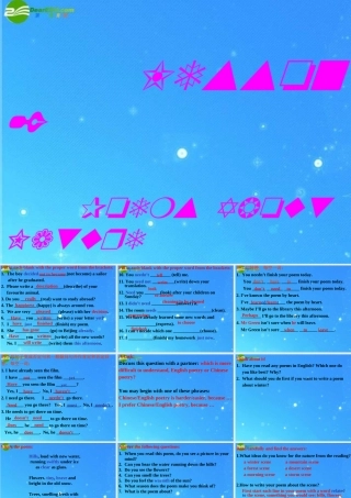 九年级英语下册 Unit1 You Can Write Poetry Lesson 2 Poems  About  Nature课件 冀教版 课件