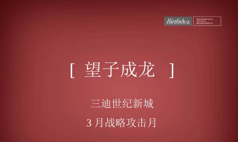 三迪世纪新城3月整合推广策划战略攻击月
