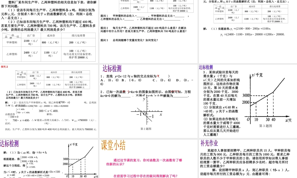 一次函数复习小结2