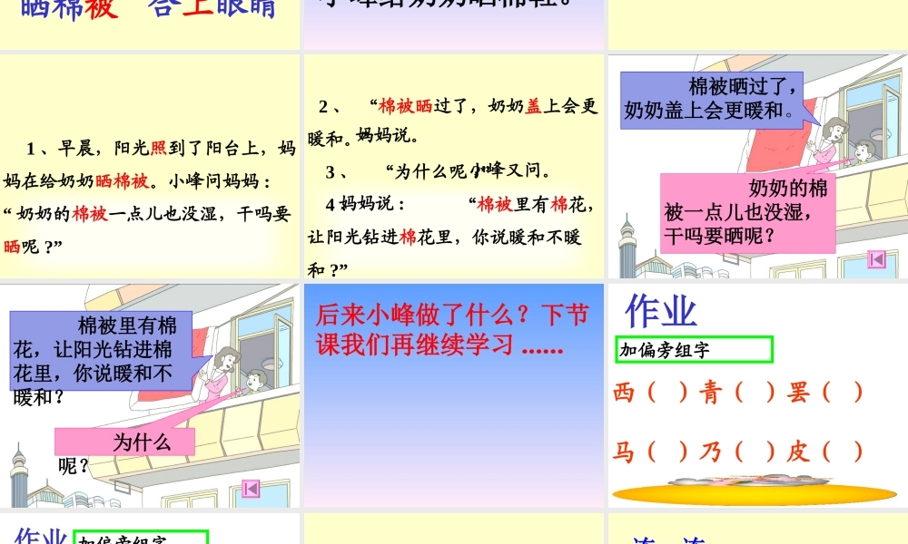 棉鞋里的阳光课件 