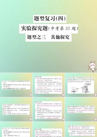 中考化学复习 题型复习(四)实验探究题 题型之三 其他探究课件