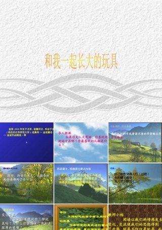 七年级语文和我一起长大的玩具课件 鄂教版 课件