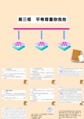 八年级政治上册 4.9.3(平等尊重你我他)课件 人教实验版 课件