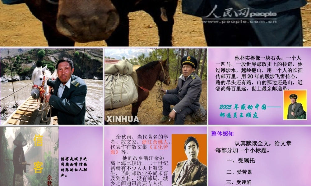 中学八年级语文上册 10 信客课件 新人教版 课件