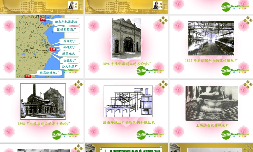 八年级历史上册 第21课 民族工业的曲折发展课件 岳麓版 课件