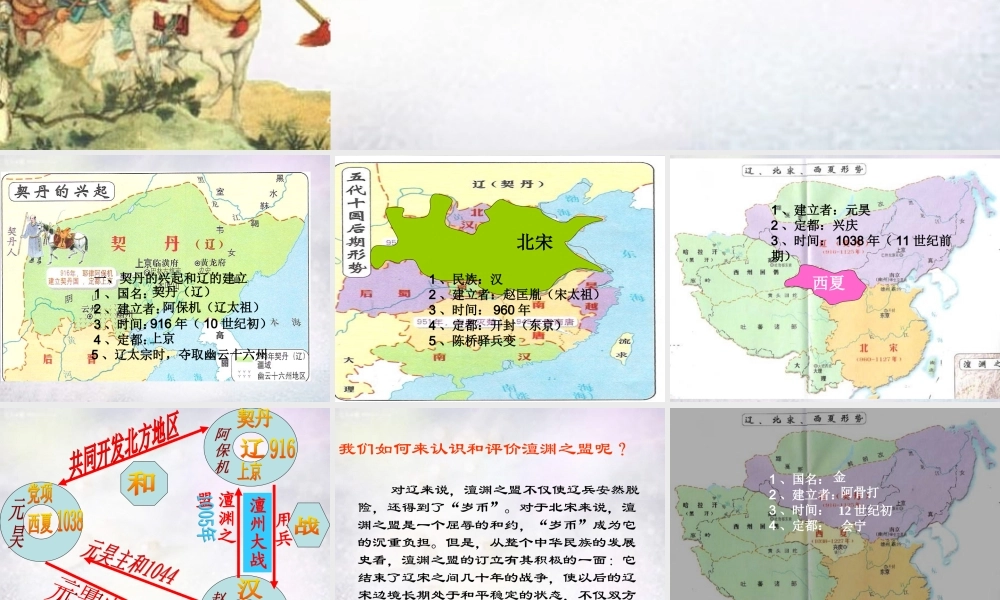 中学七年级历史下册 2.9 民族政权并立的时代课件 新人教版