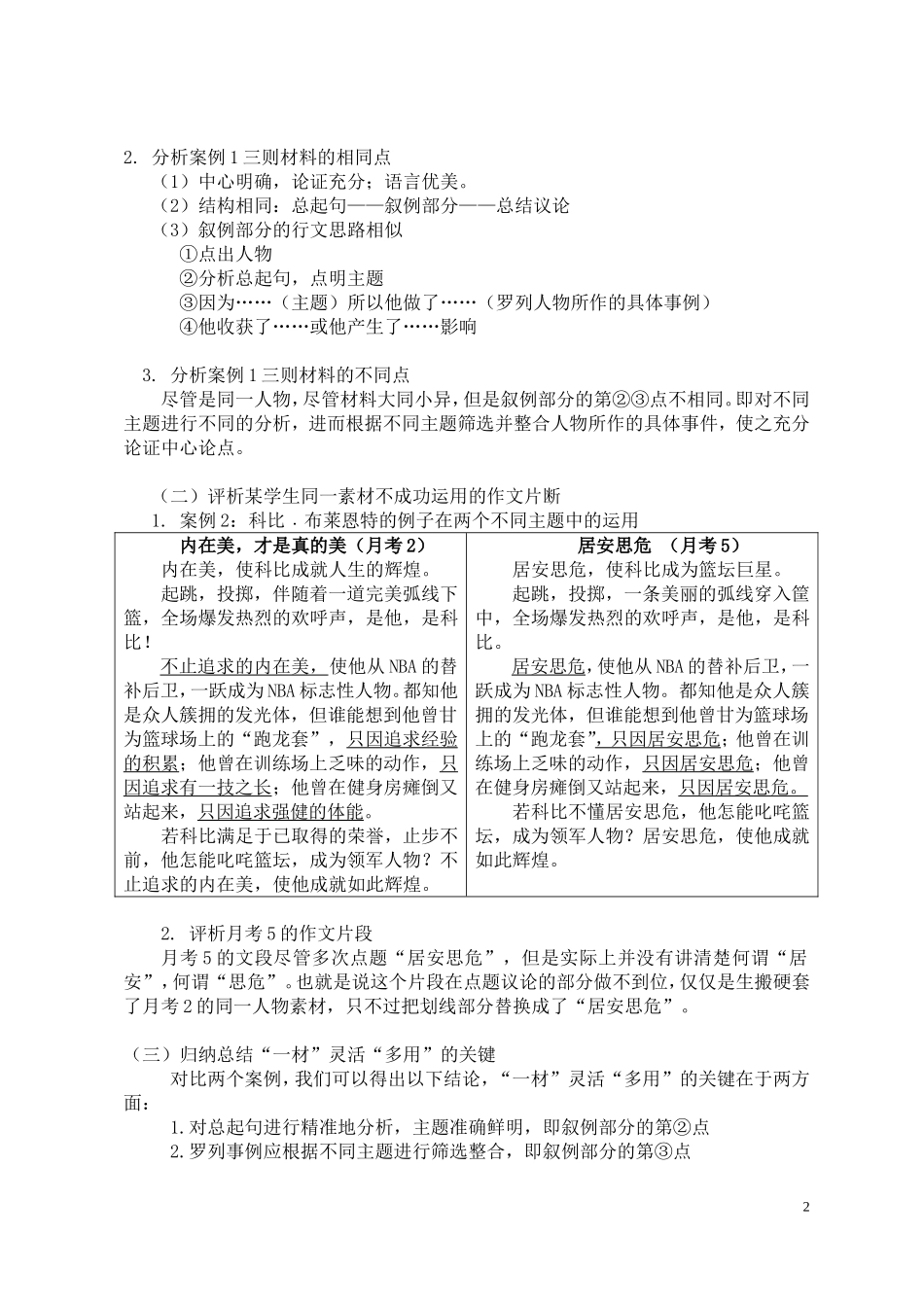高中作文“一材多用”的教学实践_第2页