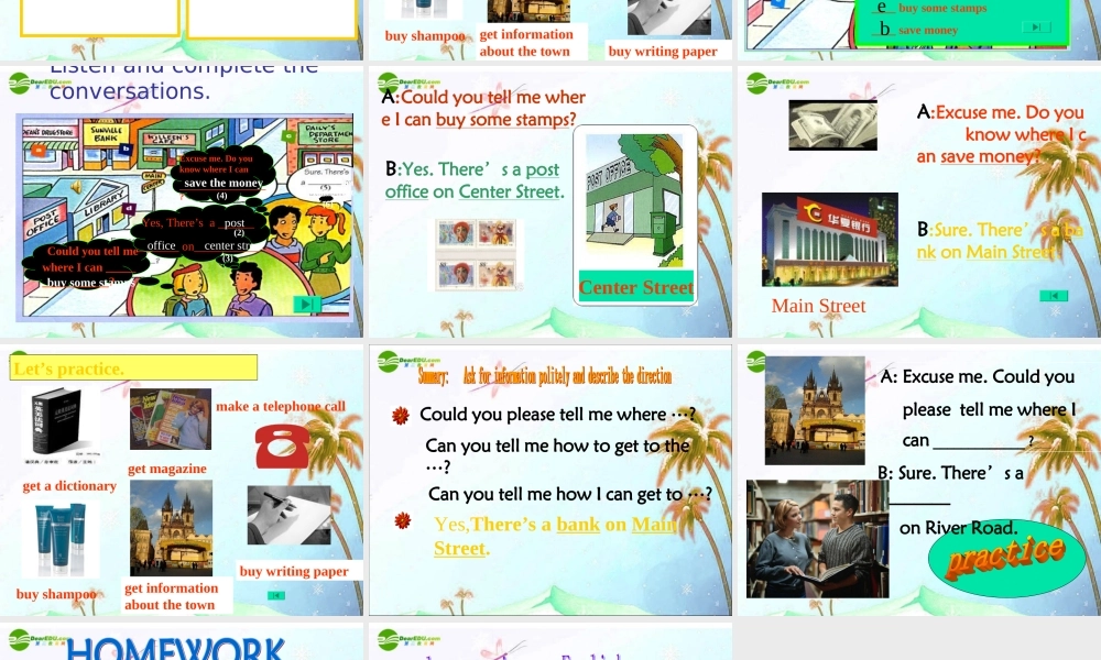 九年级英语 unit11Could you please tell me where the restrooms课件 人教新目标版 课件