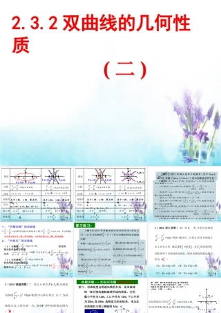 数学 2.2.2双曲线的简单几何性质(2)课件 新人教A版选修2 1 课件