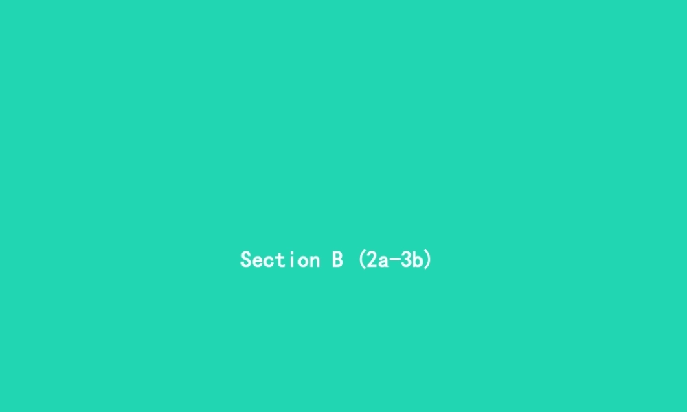 春七年级英语下册 Unit 9 What does he look like(第4课时)Section B(2a 3b)课件 (新版)人教新目标版 课件