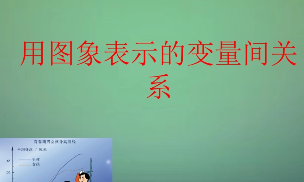 七年级数学下册 3.3 用图象表示的变量间关系课件1 (新版)北师大版 课件