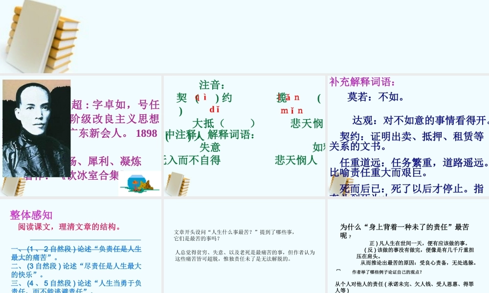 八年级语文上册 第11课(最苦与最乐)课件 语文版 课件