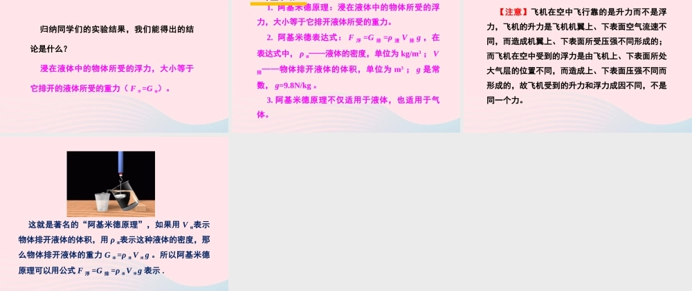 春八年级物理下册 10.3阿基米德原理(第1课时)课件2 (新版)教科版 课件