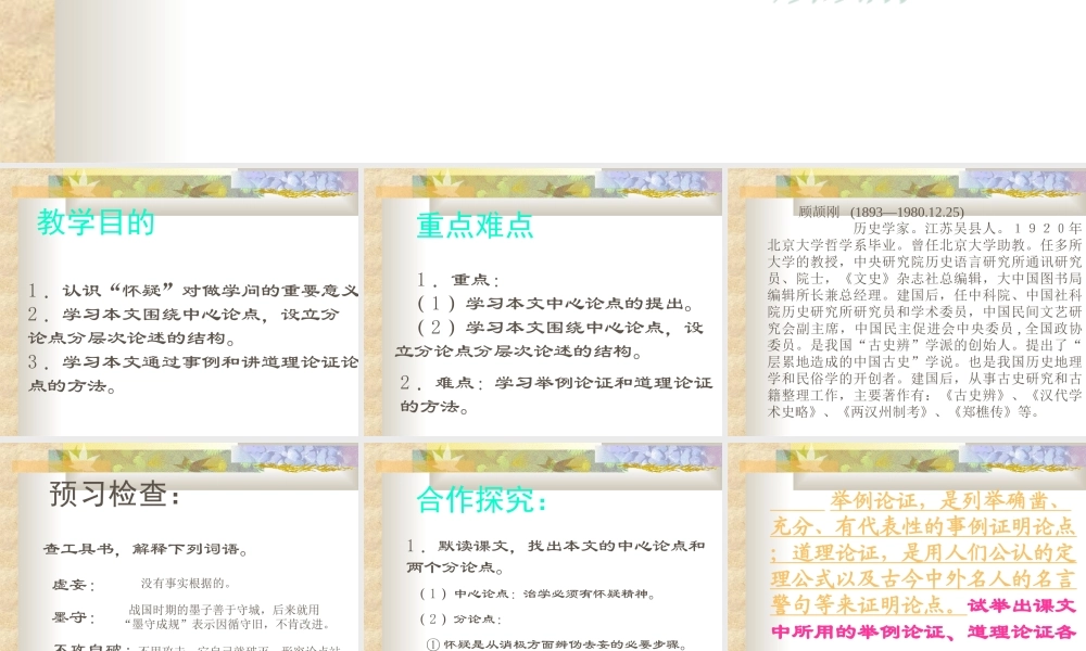 八年级语文怀疑与学问课件1 鄂教版 课件