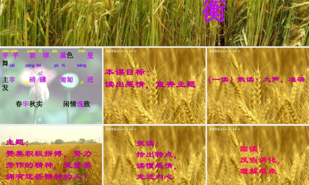 七年级语文上册 (夏)朗读课课件 人教新课标版 课件