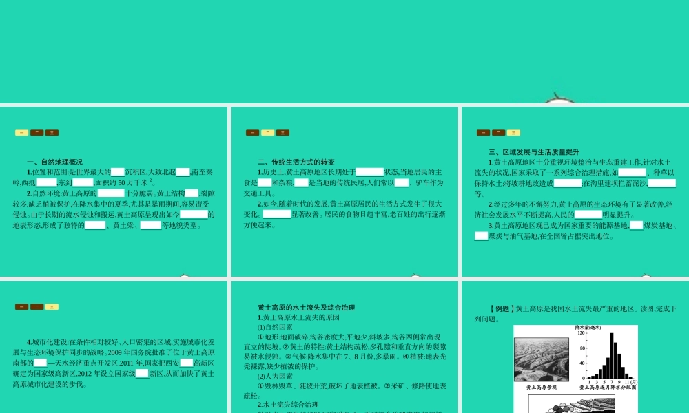 八年级地理下册 8.5 黄土高原的区域发展与居民生活课件 (新版)湘教版 课件