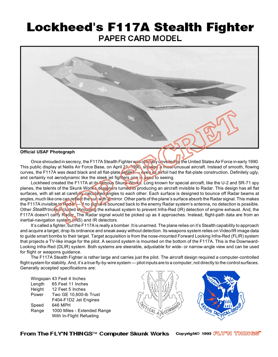 F-117A战斗机纸模图纸3_第2页