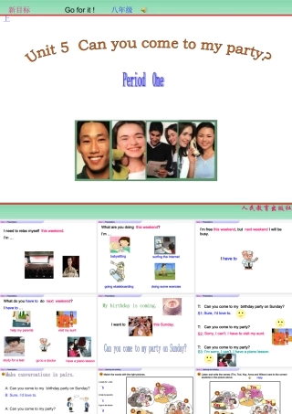 八年级英语上Unit5 Period 1 课件9人教版 课件